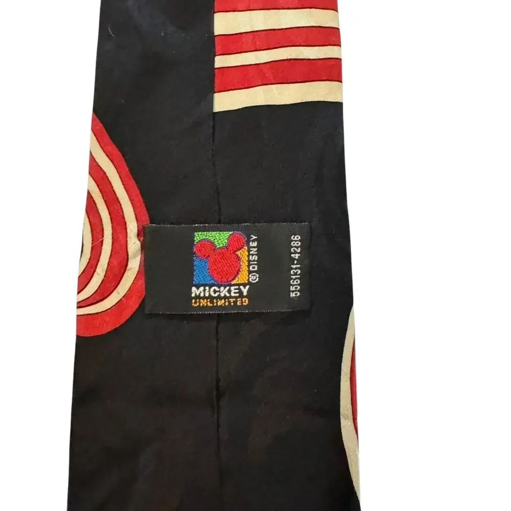 Disney Mickey Unlimited Mickey Mouse Goofy Donald Duck Bike Riding Necktie